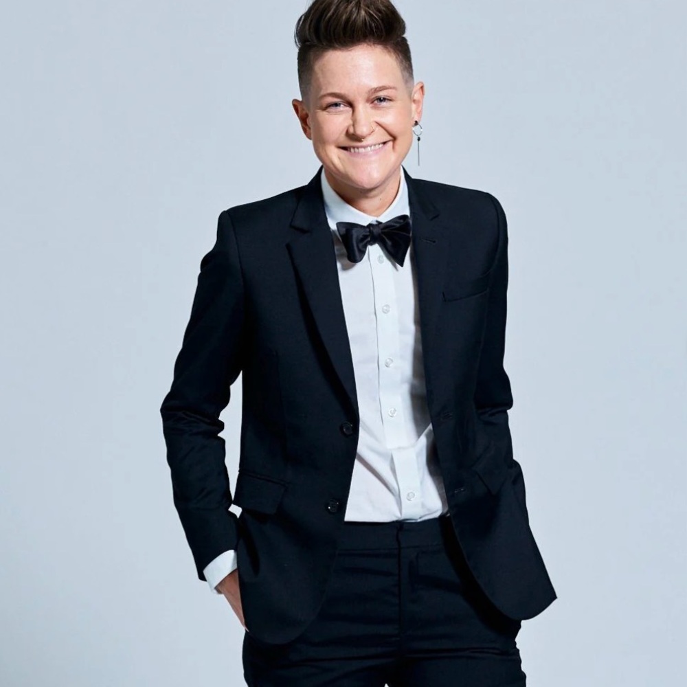 **SOLD** Kirrin Finch Georgie Formal Black Blazer with Starry Lining, Size M